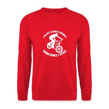 Cycling Cycling Cycling Mountain Bike Tour - Unisex Sweatshirt - red - Front - Alina (178cm) & Michal (187cm)