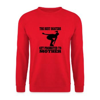 Rollschuh Mutter Skaterin Geschenk Inline skaten - Unisex Pullover - Rot - Vorne - Alina (178cm) & Michal (187cm)