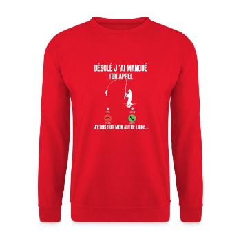 Je suis retraité mon boulot conduire camping car - Sweat-shirt Unisexe - rouge - Devant - Alina (178cm) & Michal (187cm)
