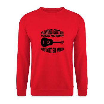 Guitariste Groupe Musique Guitare Musiciens Guitariste - Sweat-shirt Unisexe - rouge - Devant - Alina (178cm) & Michal (187cm)