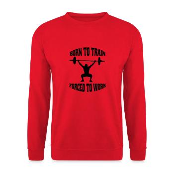 Fitness Athletes Bodybuilder Muscle Strength Training - Unisex Sweatshirt - red - Front - Alina (178cm) & Michal (187cm)