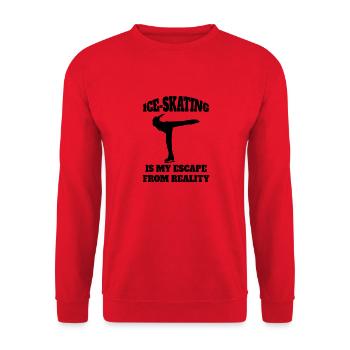 Eiskunstlauf Eiskunstlaufen Schlittschuh Eislauf - Unisex Pullover - Rot - Vorne - Alina (178cm) & Michal (187cm)