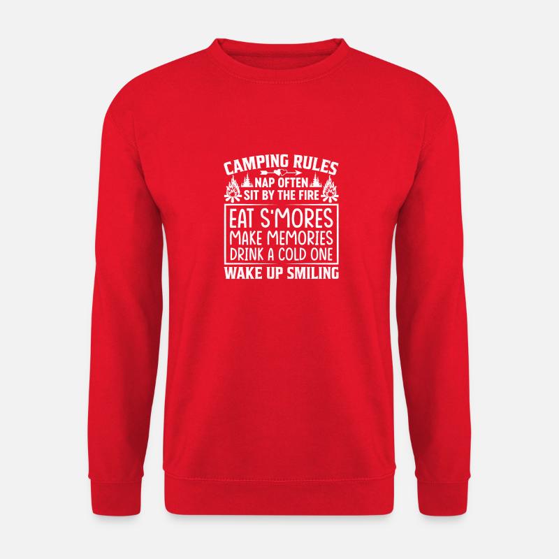 8 Camping rules - Unisex Sweatshirt - red
