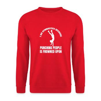 Gymnastique Plancher Gymnastique Turner Gymnastics Club Gymnastique - Sweat-shirt Unisexe - rouge - Devant - Alina (178cm) & Michal (187cm)