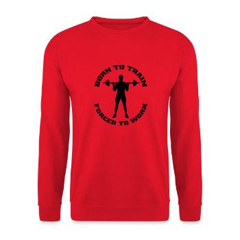 Bodybuilder Fitness Muscle Strength Training Athletes - Unisex Sweatshirt - red - Front - Alina (178cm) & Michal (187cm)