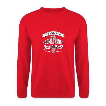 Saying, Funny sayings - Unisex Sweatshirt - red - Front - Alina (178cm) & Michal (187cm)