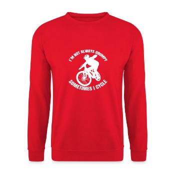 Cycling Bike Cycling Bike Tour Mountain Bike - Unisex Sweatshirt - red - Front - Alina (178cm) & Michal (187cm)