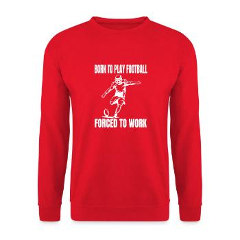 Footballfan American Football Footballtrainer - Unisex Pullover - Rot - Vorne - Alina (178cm) & Michal (187cm)