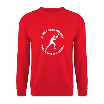 Table tennis player Table tennis bat Table tennis - Unisex Sweatshirt - red - Front - Alina (178cm) & Michal (187cm)