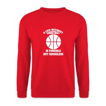 Basketball Basketball Club Basketball Player - Unisex Sweatshirt - red - Front - Alina (178cm) & Michal (187cm)