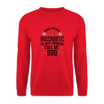 Some people call me mechanic dad gift car mechanic - Sweat-shirt Unisexe - rouge - Devant - Alina (178cm) & Michal (187cm)