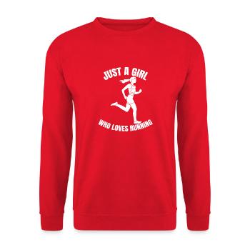 Jogger cardio training race fit jogging running - Unisex Sweatshirt - red - Front - Alina (178cm) & Michal (187cm)