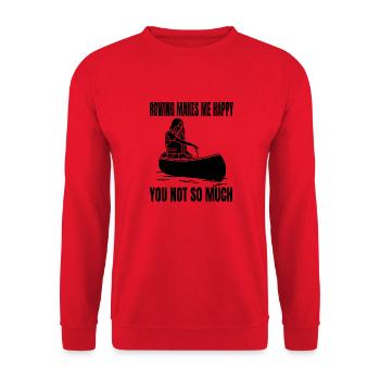 Rower Rowing funny rower saying rowing club - Unisex Sweatshirt - red - Front - Alina (178cm) & Michal (187cm)