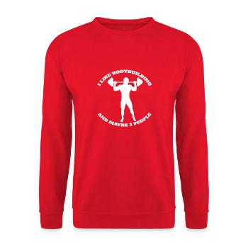 Strength Training Fitness Muscle Bodybuilder Athletes - Unisex Sweatshirt - red - Front - Alina (178cm) & Michal (187cm)