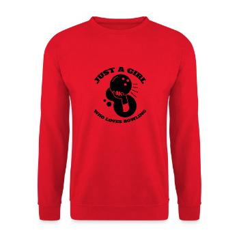 Bowling Girls Kegel Bowling ball Bowling bowling - Unisex Sweatshirt - red - Front - Alina (178cm) & Michal (187cm)