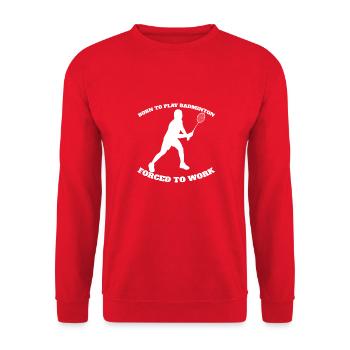 Badminton fan badminton player badminton - Unisex Sweatshirt - red - Front - Alina (178cm) & Michal (187cm)