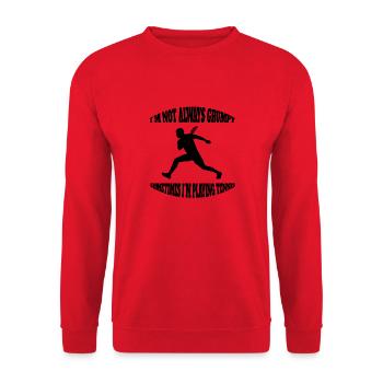 Tennisverein Tennis Tennisspieler Tennisschläger - Unisex Pullover - Rot - Vorne - Alina (178cm) & Michal (187cm)