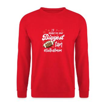 American Football Mama Fan Support Footballmom - Unisex Pullover - Rot - Vorne - Alina (178cm) & Michal (187cm)