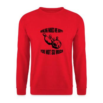 Bowling Kegel Bowling ball gift bowler bowling - Unisex Sweatshirt - red - Front - Alina (178cm) & Michal (187cm)