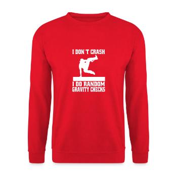 Parkour Gift Runner Extreme Sports Parkour Runner - Unisex Sweatshirt - red - Front - Alina (178cm) & Michal (187cm)