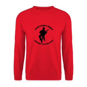 Gitarrist Musik Gitarre Musiker Gitarristin Band - Unisex Pullover - Rot - Vorne - Alina (178cm) & Michal (187cm)