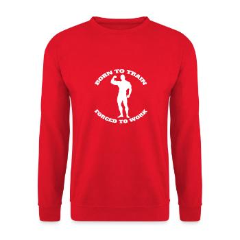 Fitness Strength Training Athletes Muscle Bodybuilders - Unisex Sweatshirt - red - Front - Alina (178cm) & Michal (187cm)
