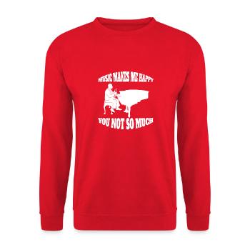 Music Music Saying Musicians Make Music Music Teachers - Unisex Sweatshirt - red - Front - Alina (178cm) & Michal (187cm)