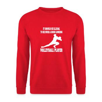 Joueur de volleyball de volleyball cadeau de volleyball de plage - Sweat-shirt Unisexe - rouge - Devant - Alina (178cm) & Michal (187cm)