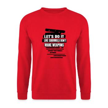 Paix pour Paris Vert 60s Pride Anti Guerre - Sweat-shirt Unisexe - rouge - Devant - Alina (178cm) & Michal (187cm)