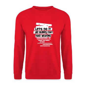 Anti Guerre Symbole de Paix Fun Famille Enfant - Sweat-shirt Unisexe - rouge - Devant - Alina (178cm) & Michal (187cm)
