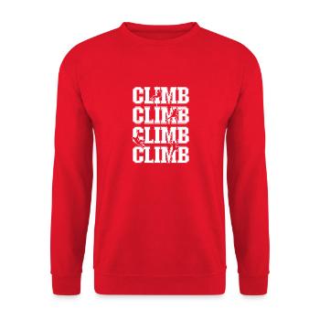 Bouldering Climbing Rock Mountain Hiking Climb - Unisex Pullover - Rot - Vorne - Alina (178cm) & Michal (187cm)