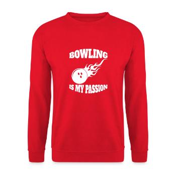Bowling Cone Gift Bowling Ball Bowling Bowler - Unisex Sweatshirt - red - Front - Alina (178cm) & Michal (187cm)