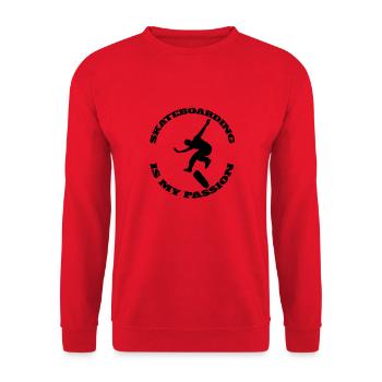 Skateboard Skating Longboard Skater Skateboarding - Sweat-shirt Unisexe - rouge - Devant - Alina (178cm) & Michal (187cm)