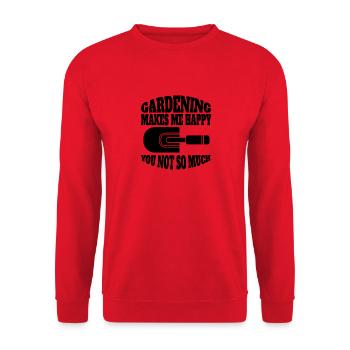 Gärtner Hobbygärtner Garten Obstgarten Geschenk - Unisex Pullover - Rot - Vorne - Alina (178cm) & Michal (187cm)