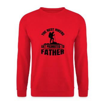 Wandern Papa Klettern Vater Bergsteigen Bouldern - Unisex Pullover - Rot - Vorne - Alina (178cm) & Michal (187cm)
