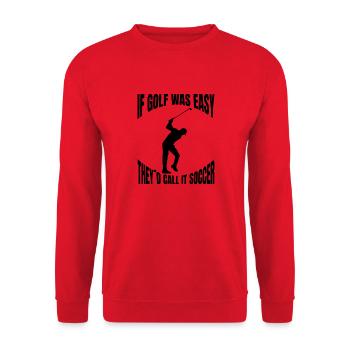 Golfspielerin Spruch Golf Golfschläger Golfball - Unisex Pullover - Rot - Vorne - Alina (178cm) & Michal (187cm)