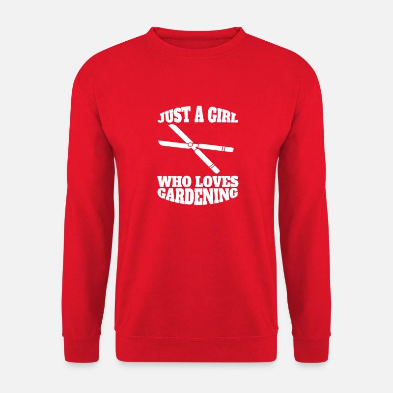 Gärtnerin Mädchen Obstgarten Hobbygärtner Garten - Unisex Pullover - Rot
