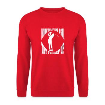 Golfer Golf Club Golf Filles Balle de golf - Sweat-shirt Unisexe - rouge - Devant - Alina (178cm) & Michal (187cm)