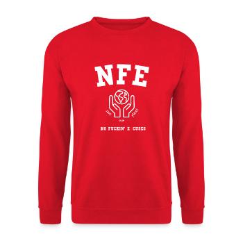 NFE (No Fuckin´ Excuses) - Save our planet - Unisex Pullover - Rot - Vorne - Alina (178cm) & Michal (187cm)