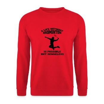 Fan de badminton Joueur de badminton Badminton - Sweat-shirt Unisexe - rouge - Devant - Alina (178cm) & Michal (187cm)