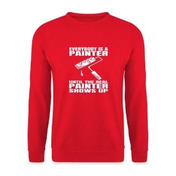 Maler und Lackierer Malerbetrieb Pinsel Streichen - Unisex Pullover - Rot - Vorne - Alina (178cm) & Michal (187cm)