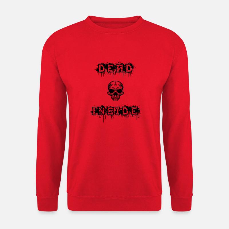 dead inside in black - Unisex Sweatshirt - red