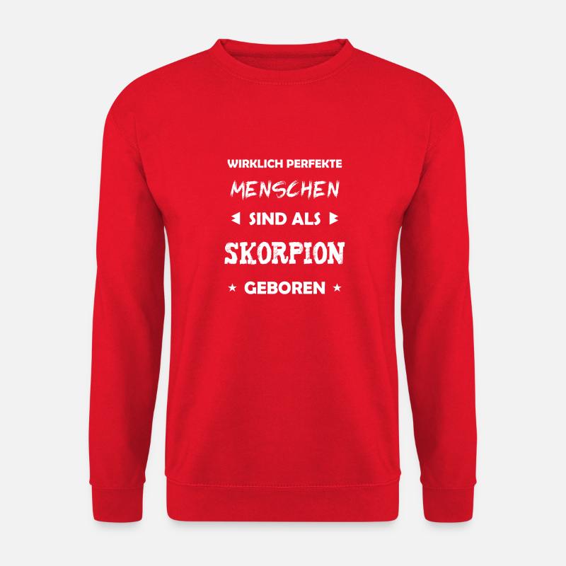 Skorpion Sternzeichen Geschenk - Unisex Pullover - Rot