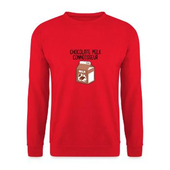 Schokoladen-Milch-Kenner - Unisex Pullover - Rot - Vorne - Alina (178cm) & Michal (187cm)