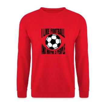 Football team Football players Football club - Unisex Sweatshirt - red - Front - Alina (178cm) & Michal (187cm)