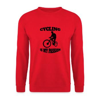 Cyclistes cyclistes Cyclistes cyclistes - Sweat-shirt Unisexe - rouge - Devant - Alina (178cm) & Michal (187cm)