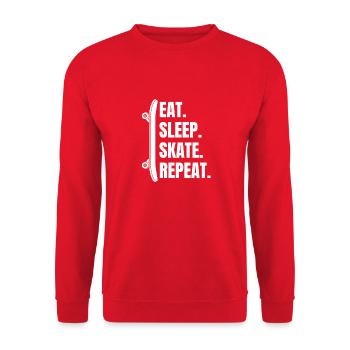 Skateboarding Skater Skate-Fan Skaten Skateboard - Unisex Pullover - Rot - Vorne - Alina (178cm) & Michal (187cm)