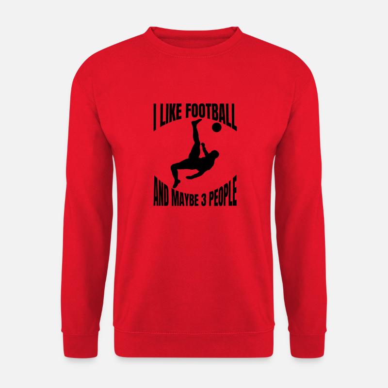 Fußballspieler Fußballmannschaft Fußballdesign - Unisex Pullover - Rot