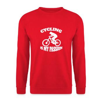 Cyclists Cyclists Cycling Cycling - Unisex Sweatshirt - red - Front - Alina (178cm) & Michal (187cm)