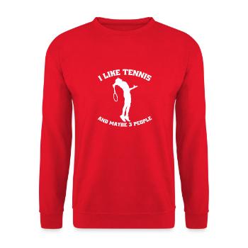 Joueurs de tennis Club de tennis Amateurs de tennis Tennis - Sweat-shirt Unisexe - rouge - Devant - Alina (178cm) & Michal (187cm)